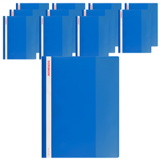 DaTaBanK 三田文具 2孔商業資料夾 A4尺寸 PP材質 可回收 耐用, 藍色, 12本