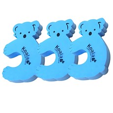 aguard 無尾熊造型門擋 Set 3入 可愛造型, 藍色, 1組