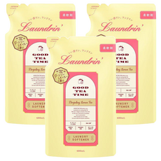 Laundrin 朗德林 Good Tea Time柔軟精 大吉嶺檸檬茶香 補充包, 3包, 480ml