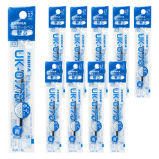 ZEBRA 斑馬牌 RUK7-BL UK-0.7 芯, 藍色, 10支