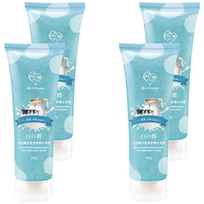 MY SCHEMING 我的心機 身體去角質霜 牛奶嫩白, 250ml, 4條