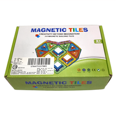 葉子小舖 百變磁力片 30件 + 車輪組, 優質ABS材質無異味, 益智玩具, 中號, 1盒