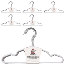 H&K 家居 兒童繽紛防滑衣架 10入/組，約29.5 x 16 cm，藍色/粉色/灰色可選, 顏色隨機, 6組