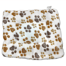 寵物保暖墊 柔軟珊瑚絨材質 兩面可用, 爪印加厚毛绒 多色, 1個