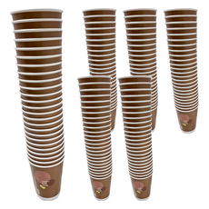 12oz冷熱共用新年款中空杯, 雙層紙杯, 耐熱0~90度, 25個, 6條