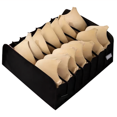 日式簡約設計分隔收納 Set 2件組, 黑大7格, 1組, 34 x 30 x 15cm