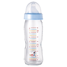 bab 培寶 α33玻璃寬口徑奶瓶, 耐熱600℃, 240ml, 1個