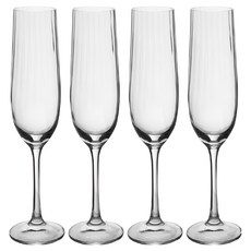 MIKASA Treviso 水晶玻璃香檳杯 豎紋, 4個, 190ml