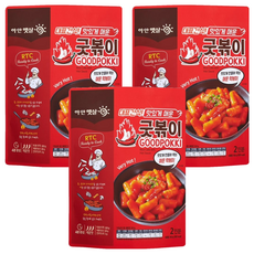 GOODPOKKI 4分鐘快煮年糕 辣味, 353g, 3包