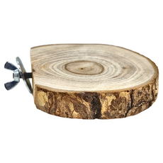 PetBest 斯啃原木家具 圓形平板式跳台 適用對象: 蜜袋鼯、寵物鼠等 原材料: 天然無毒100%蘋果木, 原木色, 1個