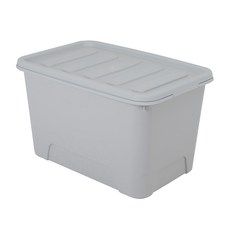 KAZT 收納箱 馬卡龍色系 極簡風格 堅固耐用 可堆疊設計, 72L(60.5 x 40.7 x 34.5cm), 淺灰色, 2個