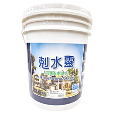 KINGCAT 貓王油漆 新剋水靈屋頂防水塗料 K1-426 雅緻白 5加侖, 18925ml, 1桶