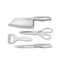 SILWA 西華 精美刀具4件組, 1組, 斜切片刀 + 水果刀 + 廚用肉剪 + 廚用陶瓷刨刀