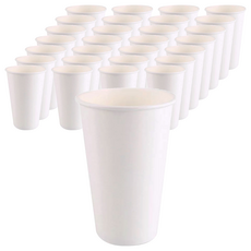 JX 雙P冷熱共用杯, 公版 16oz 白色, 耐熱0度~90度, 50個, 6袋