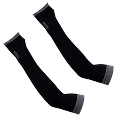 PORA BELLA 運動戶外防曬冰絲冰涼露指袖套 男女款 UVS010, 黑色, 均碼, 2個