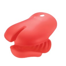 AKEBONO 曙產業 掌型矽膠隔熱半手套 – 紅色 造型可愛 分指設計 有效防滑 易於收納, 1個