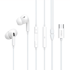 Celebrat E300 TYPE-C 入耳式有線耳機 降噪晶片 高音質通話 TPE線材 10mm驅動單元, 白色