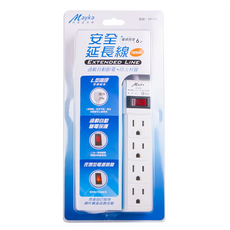 Mayka 明家電腦用4插座1開關延長線 SP-408-6 安全節能, 1.8m, 1個