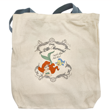 THE LITTLE MERMAID 小美人魚 帆布肩背包 PTD22-C7-54BG, 米色, 1個