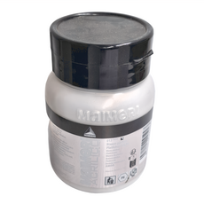 MaIMeRI 美利 壓克力顏料 MA-0934017 金屬色 017 PLATINUM WHITE 鉑白, 500ml, 1色