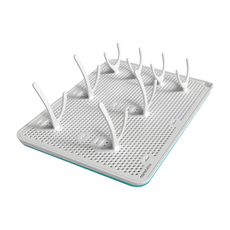 nanobebe 輕巧奶瓶晾乾架 易安裝且攜帶方便 蜂窩式排水孔 輕鬆收納 安全衛生, White, 4 large and 4 small drying racks