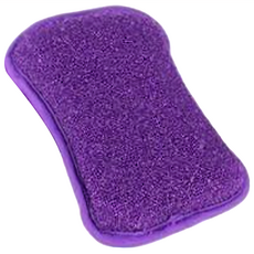 White Magic 超細纖維海綿菜瓜布 葡萄紫,不刮傷餐具,吸水力強,易清洗,經久耐用, 1個, 1入