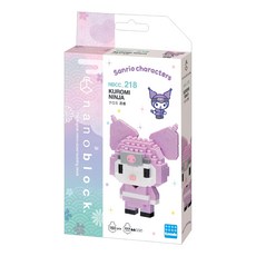 nanoblock 河田積木 庫洛米 KWD 迷你積木 160 NBCC-218, 忍者 紫色 + 白色, 1個