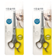 生活King 寵物層次打薄剪/修毛剪套裝 長毛&短毛適用, 灰色, 2支