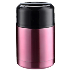 304真空悶燒罐, 304+316不鏽鋼材質, 長效保溫保冷, 03 紅色, 1L, 1個