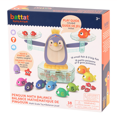 Battat 聊育系列 企鵝力士舉天平, 內含海洋生物砝碼x30, 遊戲關卡摺頁x3, 1盒
