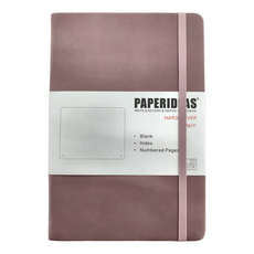PAPERIDEAS 硬皮 A5 空白筆記本, 冰莓粉, 1本