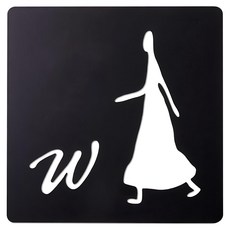 OPUS 東齊金工 WC標示牌 鐵鋅銅板精緻烤漆, 女廁, 1個