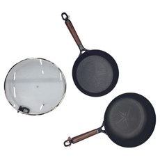 HAPPYCALL NOIRE石墨烯IH 鈦熔岩雙鍋組, TH12-316, 炒鍋30cm + 蓋30cm + 平底鍋26cm, 1組