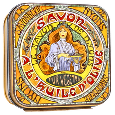 LA SAVONNERIE dE NYONS 法霓恩 手繪收藏 白杏仁鐵盒皂 100g, 顏色隨機, 1個