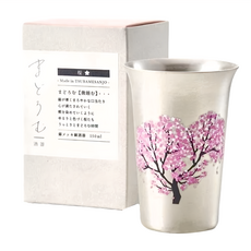 Three Snow 銅鍍錫變色酒杯 櫻花, 150毫升, 1個