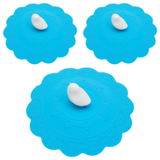 Beatrice 碧翠絲 矽膠防塵杯蓋 密封性良好防塵防漏 PVC禮盒裝, 直徑11cm, 藍底 + 晨鳥, 3個