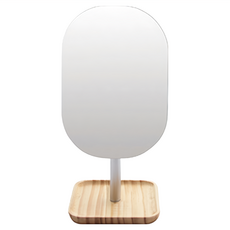 miro line 木紋附托盤桌上化妝鏡，木頭，玻璃，鏡子, 原木色