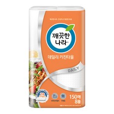 KleanNara 可綠納樂 捲筒式廚房紙巾，150枚8捲, 8捲, 1袋