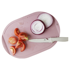 ade.l Ellipse系列 TPU材質砧板, M 325*216*2.7mm, 粉色, 1個