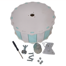 毛小孩星球 楓葉鼠籠子 輪子 綠白 19CM, 1個