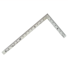 SHINWA 鶴龜 五寸法師 超小型 木工角尺 曲尺 15x7.5cm 不鏽鋼, 1個