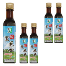 自然鄉 純黑麻油, 250ml, 台灣產, 5瓶