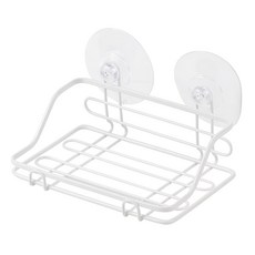 FREIZ 和平 吸盤式 海棉/菜瓜布瀝水架, 白色, 1個