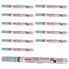 Pentel 飛龍文具 油漆筆 MSP10-MS 細字 珠光淡藍 12支裝 色彩鮮明 適用於美術設計與DIY創作, 1色, 1盒