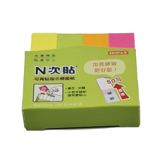 N次貼 螢光指示標籤紙 400張/袋, 4條, 6組