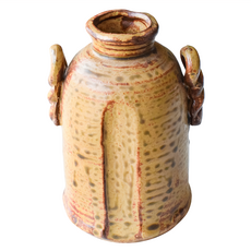 SAWATOUKI 佐和陶瓷 備前手造花器 日本製 220ml, 黃色, 1個