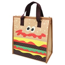 Skater FBC1 保溫便當袋, 漢堡 咖啡色, 1個