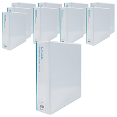 Youngoh 透明3孔D環活頁夾 7cm, 10個, 白色