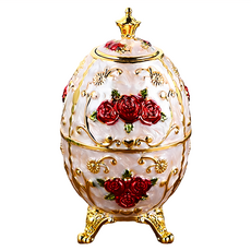 歐式復古電鍍牙籤筒 一鍵彈起, 皇冠玫瑰花, 1個