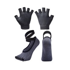 PORA BELLA 健身套組 YS002 半指 均碼 瑜珈襪 健身手套